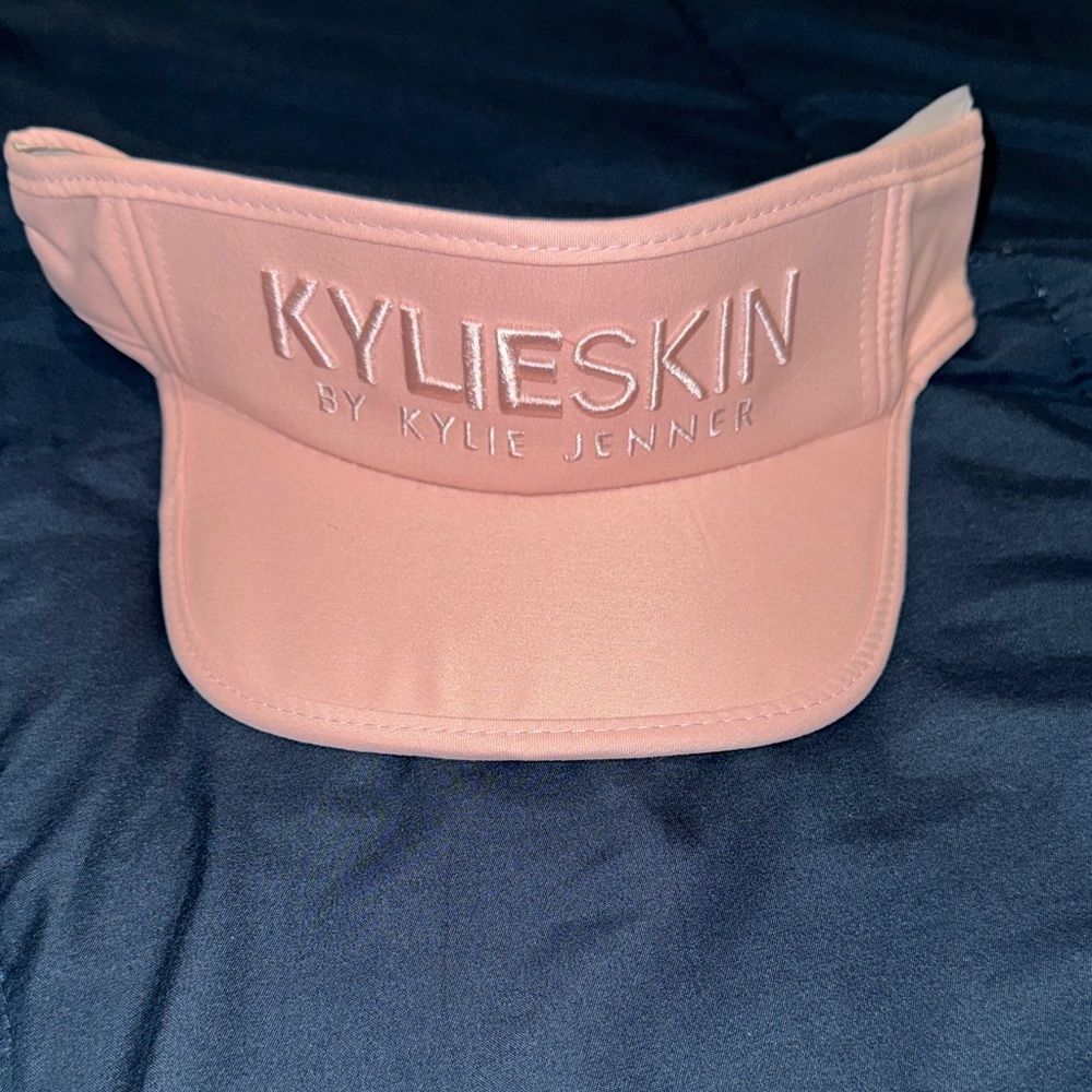 Kylie Skin Pink Visor Hat Adjustable Logo Embroidered Summer Sport Women - Picture 3 of 6